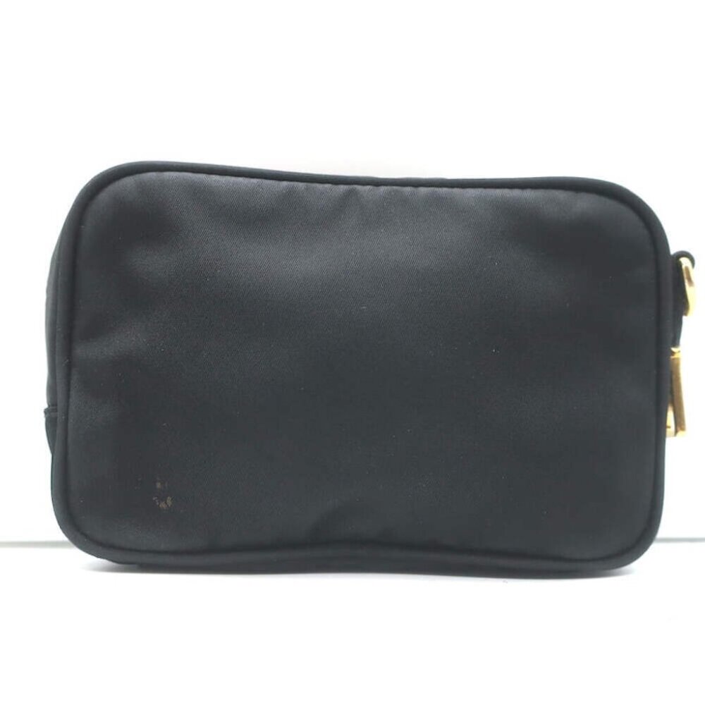 Prada Tessuto Mini Camera Crossbody Bag Black Nylon & Saffiano Leather Clutch - Picture 7 of 15